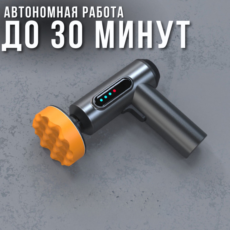 Акумуляторна полірувальна машинка для авто з 3 насадками Lesko LY-02