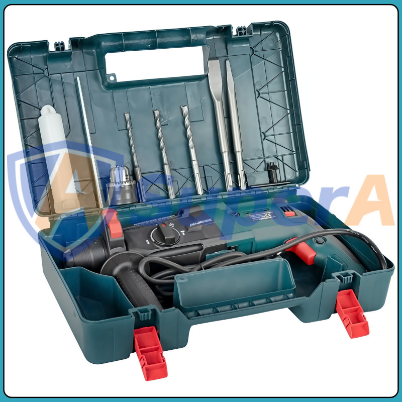 Електричний перфоратор ASSUR ASR501 220V 850W у кейсі з насадками