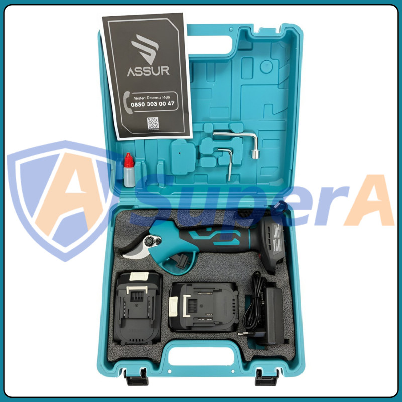 Акумуляторний секатор 25 мм ASSUR ASR761 21V у кейсі