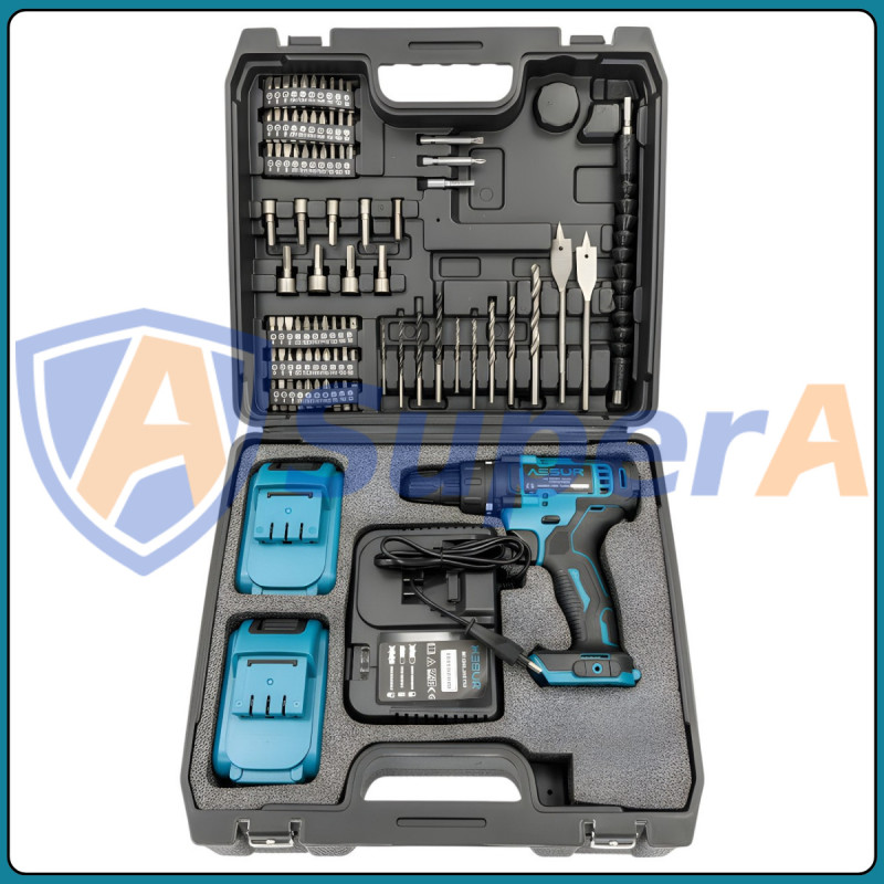 Акумуляторний шурупокрут ASSUR ASR068 12 V у кейсі 32 предмети