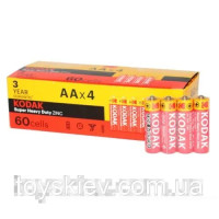 Пальчикові Батарейки KODAK R6/AA 60 шт уп.