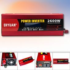 Перетворювач напруги 12-220V | 2600W з захистом, LCD дисплеєм та чистим синусом