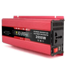 Перетворювач напруги AC/DC UKS 2000W з LCD дисплеєм