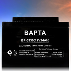 Свинцево-кислотний акумулятор 12В/24Ач із низьким саморозрядом BAPTA BP-5930