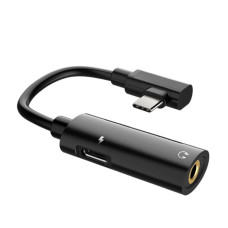 Перехідник конвертер аудіо 2 в 1 Jack 3,5мм - Type-C Hoco LS19