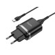 Зарядний пристрій 220В USBx1 з кабелем USB - micro USB Hoco N1 Ardent