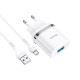 Зарядний пристрій 220В USBx1 з кабелем USB - micro USB Hoco N1 Ardent