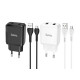 Зарядний пристрій 220В USBx2 з кабелем USB - micro USB Hoco N7 Speedy