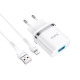 Зарядний пристрій 220В USBx1 з кабелем USB - Lightning Hoco N1 Ardent