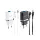 Зарядний пристрій 220В USBx1 з кабелем USB - Lightning Hoco N1 Ardent