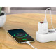 Зарядний пристрій 220В USBx2 з кабелем USB - Lightning Hoco C86A Illustrious