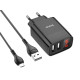 Зарядний пристрій 220В USBx2 з кабелем USB - micro USB Hoco C86A Illustrious