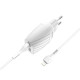 Зарядний пристрій Hoco C78A на 2 USB з кабелем Lightning Якісне