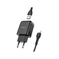 Зарядний пристрій 220В USBx1 з кабелем USB - Lightning Hoco N2 Vigour