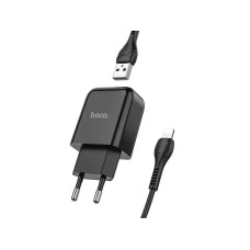 Зарядний пристрій 220В USBx1 з кабелем USB - Lightning Hoco N2 Vigour