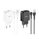 Зарядний пристрій 220В USBx1 з кабелем USB - Lightning Hoco N2 Vigour