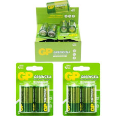 Сольова пальчикова батарейка на 1.5В GP Greencell 13G-U2R20D GP-000089 в упаковці 2 шт