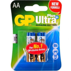 Пальчикова батарейка лужна по 2 шт GP Alkaline Ultra+ 15AUP-U2 розмір LR6 AUP.AA в упаковці 10 шт