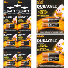 Пальчикові батареї по 20 штук 1,5V на блістері Duracell LR-03 ААА в упаковці 20 шт