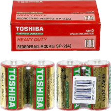 Батарейка на 1.5V Toshiba R20 у спайці 2 шт Heavy Duty в упаковці 2 шт