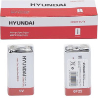 Батарейка на 9V HYUNDAI 6F22 Shrink 1 Heavy Duty (крона) 7007005 в упаковці 5 шт
