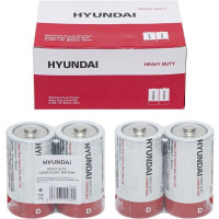 Сольова батарейка на 1,5V у спайці по 2 шт HYUNDAI R20 D Shrink 2 Heavy Duty 7007003 в упаковці 2 шт