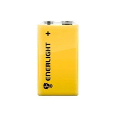 Сольова батарейка крона на 9V Enerlight 6F22 502222 Жовта в упаковці 4 шт