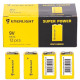 Сольова батарейка крона на 9V Enerlight 6F22 502222 Жовта в упаковці 4 шт