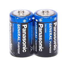 Батарейка на 1,5V у спайці по 2 шт Panasonic R20 BER/2p General Purpose в упаковці 6 штук