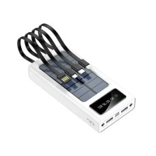 Power bank Kamry 30000 mAh K-300 із сонячною панеллю та 4 вбудовані кабелі павер банк