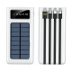 Power bank Kamry 30000 mAh K-300 із сонячною панеллю та 4 вбудовані кабелі павер банк