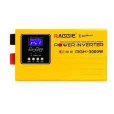 Гібридний сонячний інвертор із чистою синусоїдою RAGGIE RGH-3000W 24 V Інвертор із розділеною фазою із захистом