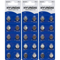 Плоскі батарейки 1,5V для годинника у вигляді таблетки HYUNDAI AG10 Blister 10 шт 7008010 в упаковці 40 шт