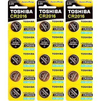 Плоскі батарейки 3V у вигляді таблетки Toshiba CR 2016 на блістері 5 шт 588884/30411555 в упаковці 10 шт