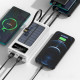 Зарядний пристрій повербанк 30000 mah A88 Solar Charger з функцією швидкого заряджання, дисплеєм та ліхтариком