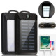 Повербанк на сонячній зарядці з ліхтариком та компасом Power Bank Solar Charger JS-65 30000 mah