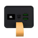 Потужний Powerbank 80000 мА·год T160 з ліхтариком 2xUSB, MicroUSB/Type-C Чорний