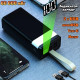 Потужний Powerbank 80000 мА·год T160 з ліхтариком 2xUSB, MicroUSB/Type-C Чорний
