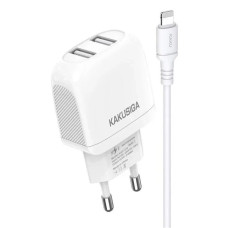 Зарядний пристрій для гаджетів з 2 USB KAKUSIGA KSC-694 Xuan Speed Series Lightning
