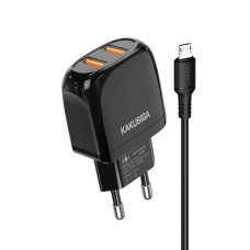 Зарядний пристрій для гаджетів з 2 USB KAKUSIGA KSC-694 Xuan Speed Series MicroUSB