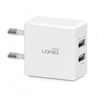 Зарядний пристрій з 2 USB в комплекті з кабелем iPhone