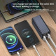 Потужний Power Bank із електронним екраном KP PD-65 20000mAh Зовнішній акумулятор чорний