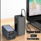 Потужний Power Bank із електронним екраном KP PD-65 20000mAh Зовнішній акумулятор чорний