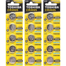 Плоскі батарейки 3V у вигляді таблетки Toshiba CR 2025 на блістері 5 шт 588891/60152702 в упаковці 10 шт