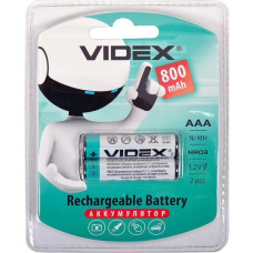 Акумулятори у вигляді батарейок перезаряджаються VIDEX ААА 800 V-291765 в упаковці 2 шт