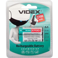 Акумулятори у вигляді батарейок перезаряджаються VIDEX АА 2700 V-291819 в упаковці 2 шт