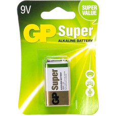 Лужна батарея крона на 9.0V GP 1604A-5UE1 на блістері 6LF22,6LR61 Alkaline Super (крона) в упаковці 1 шт