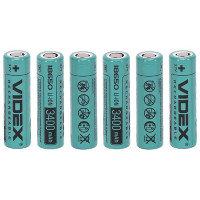Акумулятори без захисту на 3400mAh VIDEX Li-Ion 18650-P V-003113 в упаковці 1 шт