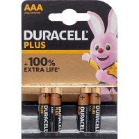 Батарейка на 1,5V по 4 штуки на блістері Duracell Plus LR-03 ААА в упаковці 4 шт