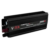 Перетворювач напруги інвертор VTEK SSK-2000W 12/220В з активним охолодженням розеткою і USB роз'ємом